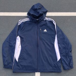 Adidas Blue stripe windbreaker